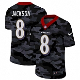 Nike Baltimore Ravens 8 Jackson 2020 2ND Camo Salute to Service Limited Jersey zhua,baseball caps,new era cap wholesale,wholesale hats